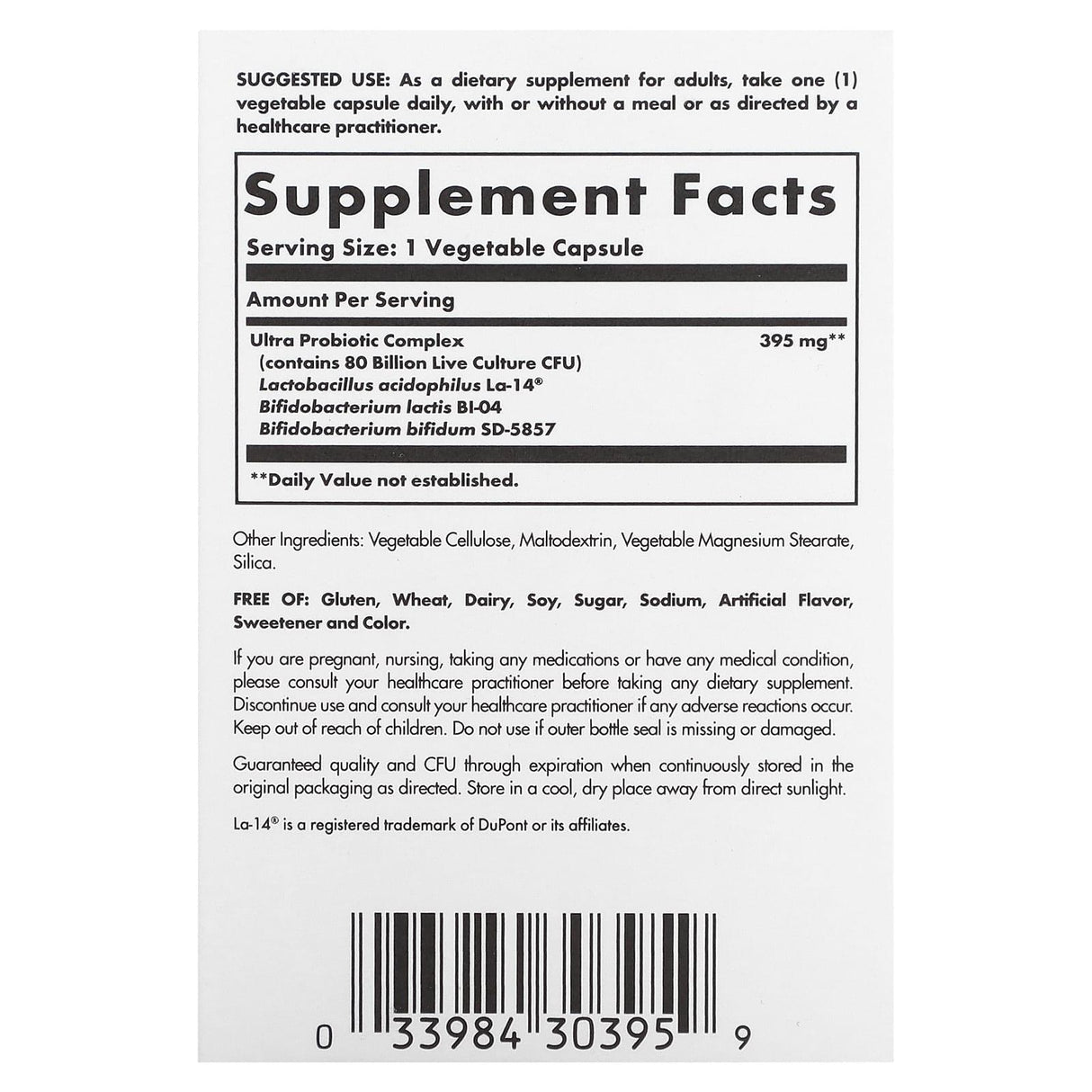 Solgar, Advanced Probiotic Complex, 80 Billion CFUs, 30 Vegetable Capsules - Supply Center USA