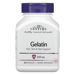 21st Century, Gelatin, 600 mg, 100 Capsules - Supply Center USA