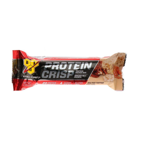 BSN, Protein Crisp, Packed Protein Bar, Salted Toffee Pretzel, 12 Bars, 2.01 oz (57 g) - Supply Center USA