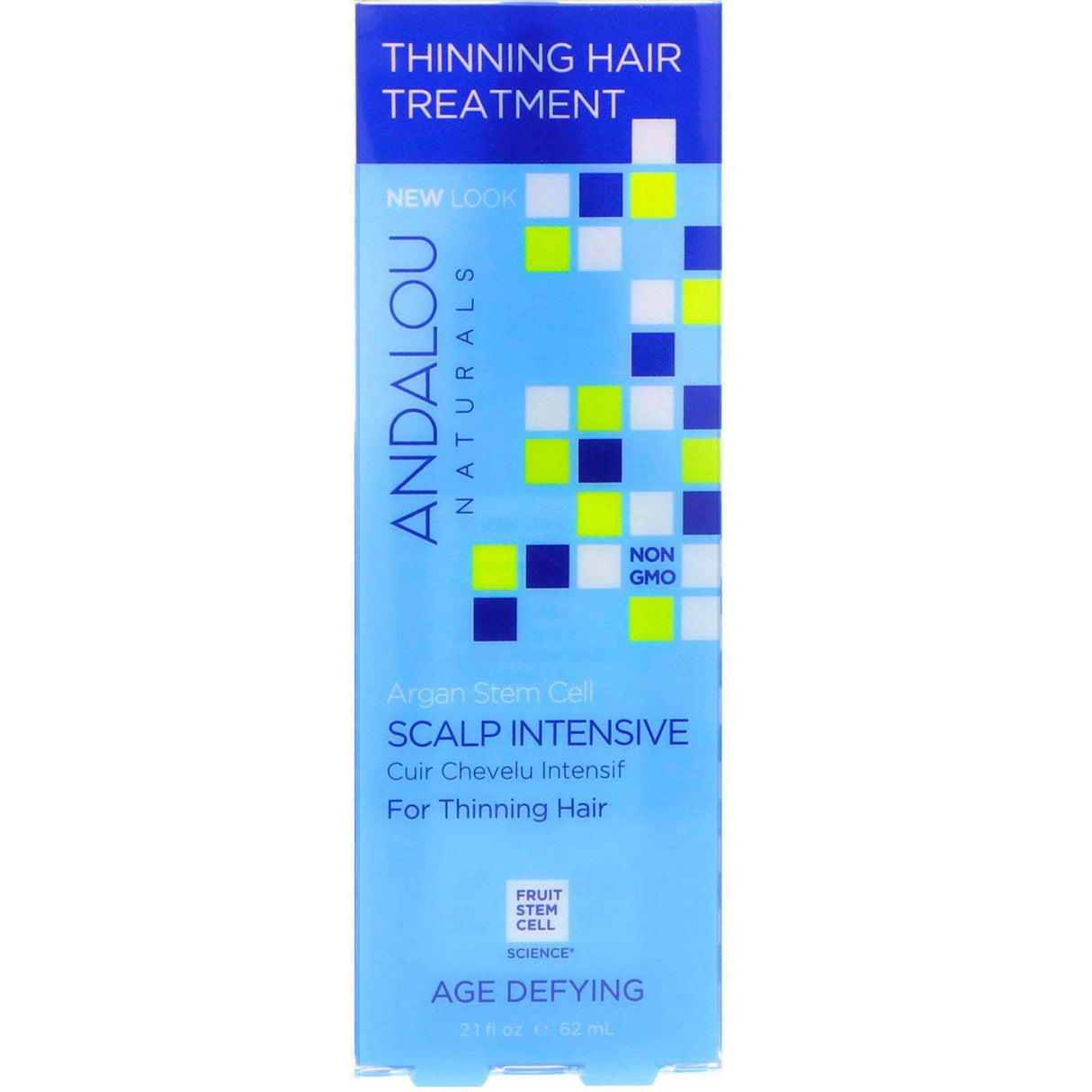 Andalou Naturals, Argan Stem Cells, Scalp Intensive, Thinning Hair Treatment, Age Defying, 2.1 fl oz (62 ml) - Supply Center USA