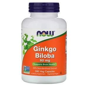 Now Foods, Ginkgo Biloba, 60 mg, 240 Veg Capsules - Supply Center USA