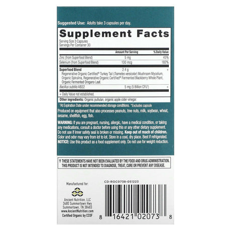 Ancient Nutrition, Candida Balance, 90 Capsules - Supply Center USA