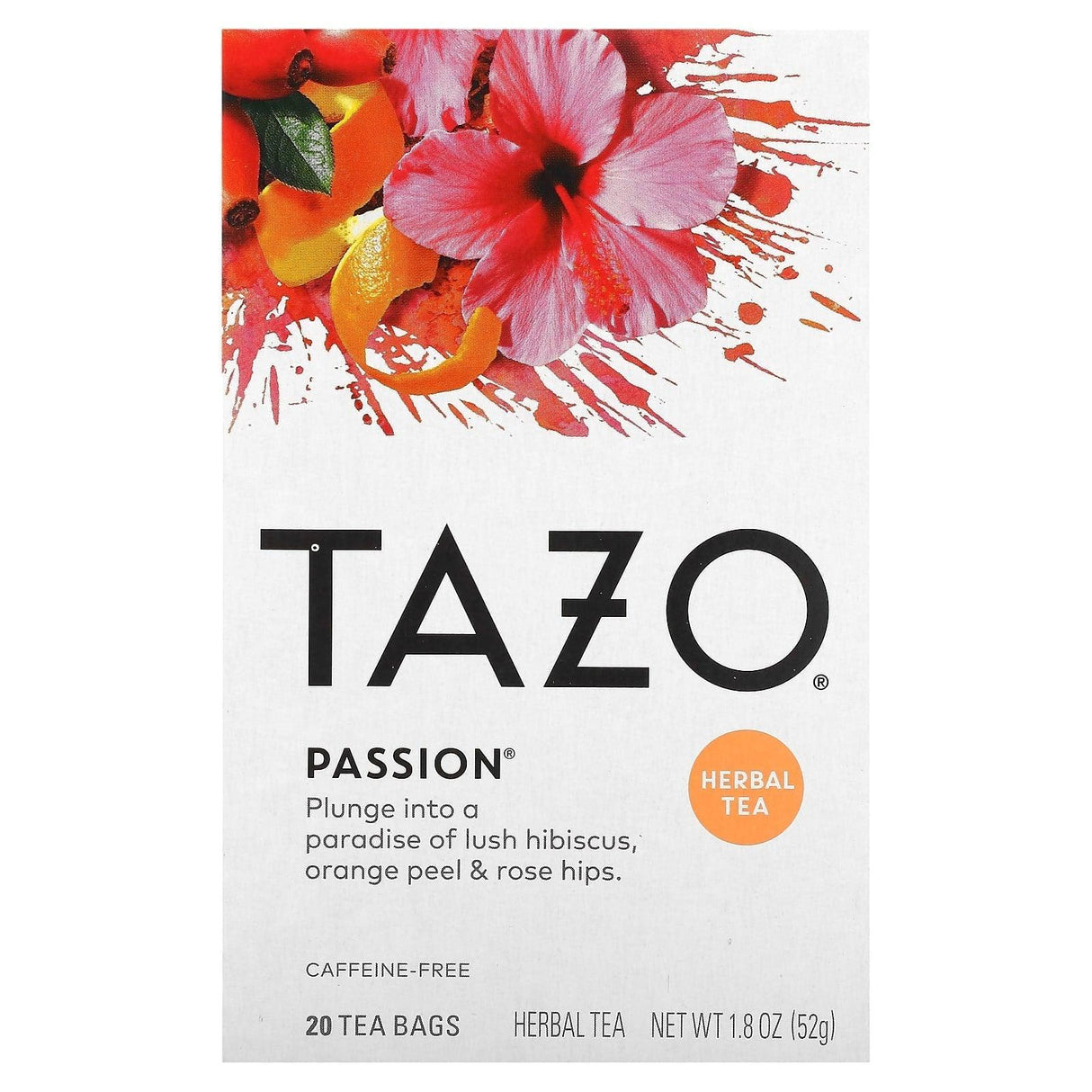 Tazo Teas, Herbal Tea, Calm Chamomile, Caffeine-Free, 20 Tea Bags, 0.91 oz (26 g) - Supply Center USA