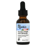 Sky Organics, Vitamin C Bright Glow Oil Serum, Rosehip & Turmeric Oil Blend, 1 fl oz (30 ml) - Supply Center USA