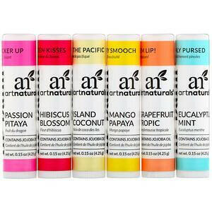 Artnaturals, Lip Balm Set, 6 Lip Balms, 0.15 oz (4.25 g) Each - HealthCentralUSA