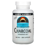 Source Naturals, 100% Pure Activated Charcoal, 260 mg, 200 Capsules - Supply Center USA