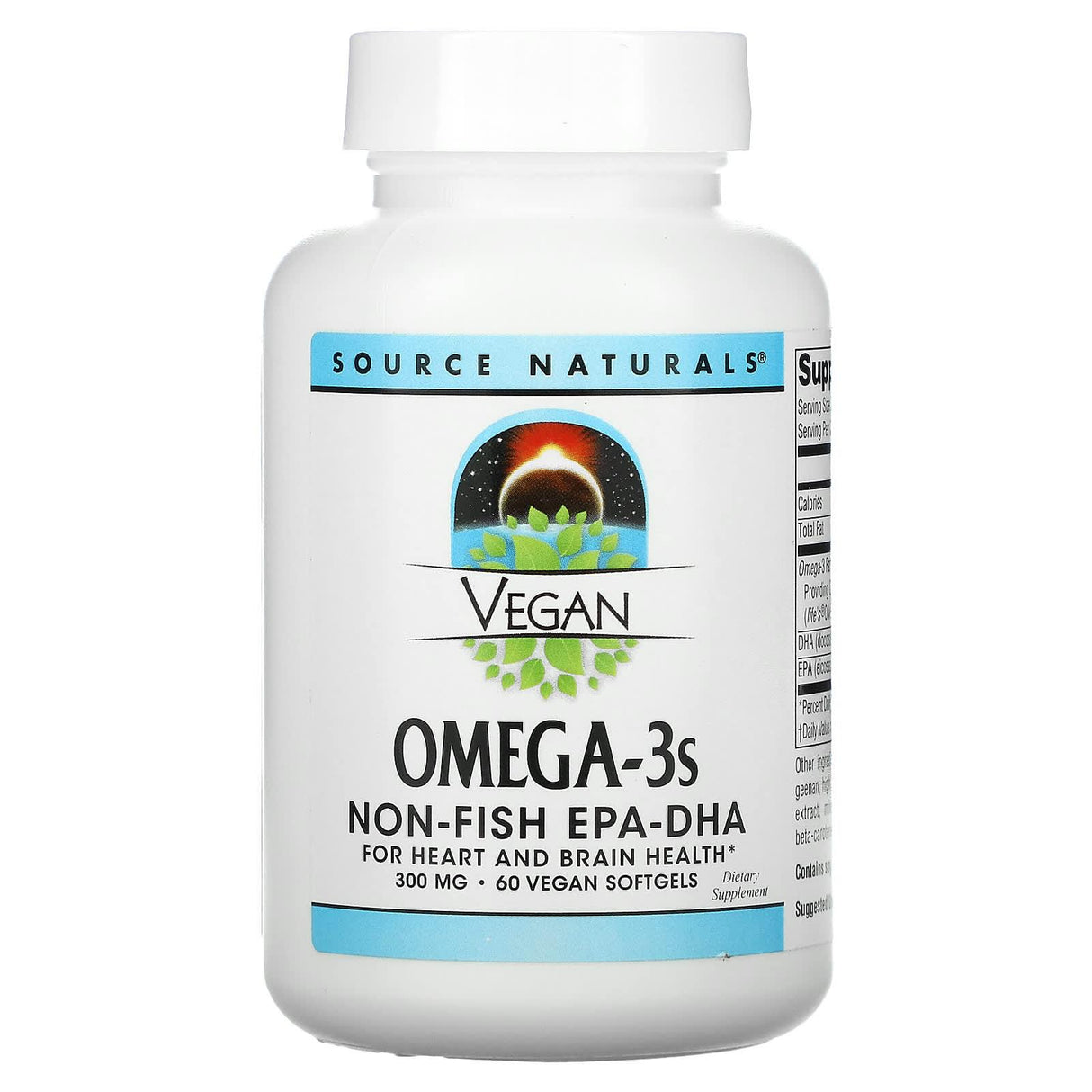 Source Naturals, Vegan Omega-3S, Non-Fish EPA-DHA, 300 mg, 60 Vegan Softgels - Supply Center USA