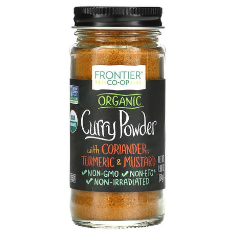 Frontier Co-op, Organic Curry Powder, With Coriander, Turmeric & Mustard, 1.90 oz (54 g) - Supply Center USA