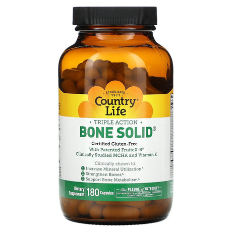 Country Life, Triple Action Bone Solid, 180 Capsules - Supply Center USA