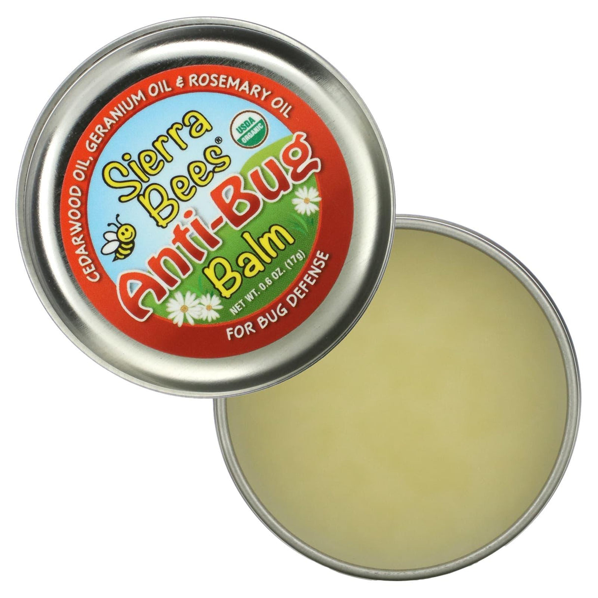 Sierra Bees, Anti-Bug Balm, Cedarwood, Geranium & Rosemary Oil, 0.6 oz (17 g) - Supply Center USA