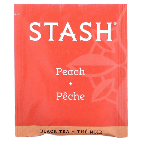 Stash Tea, Black Tea, Peach, 20 Tea Bags, 1.3 oz (38 g) - Supply Center USA