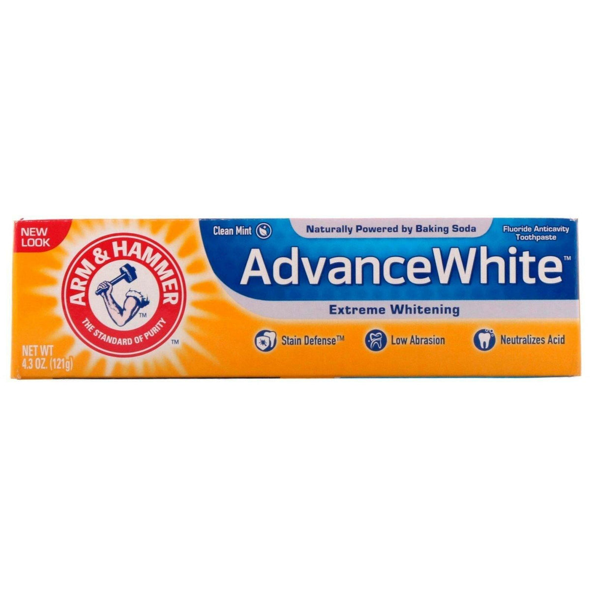 Arm & Hammer, Advance White, Extreme Whitening Toothpaste, Clean Mint, 4.3 oz (121 g) - Supply Center USA