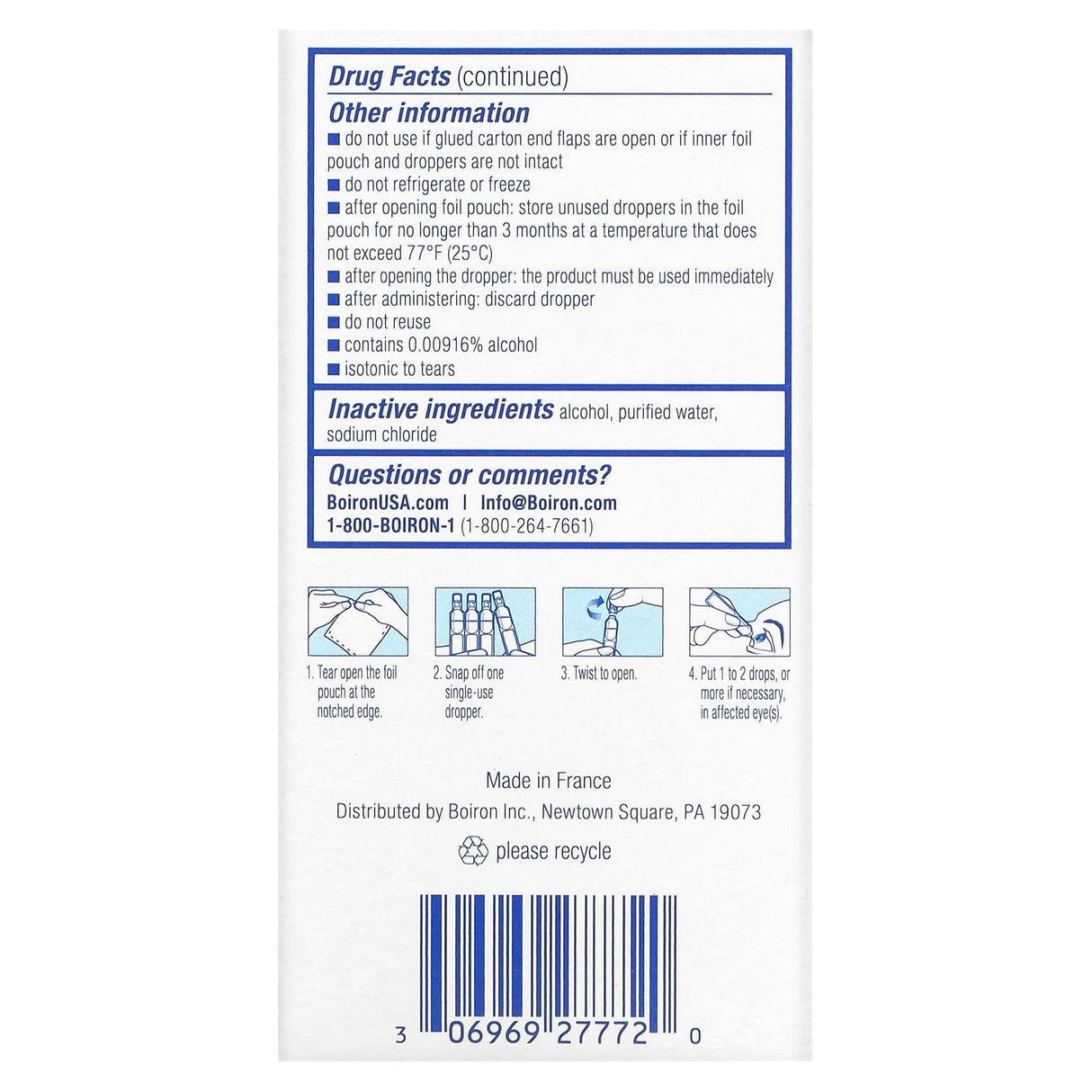 Boiron, Optique 1, Eye Irritation Relief, 30 Doses, 0.013 fl oz Each