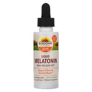 Sundown Naturals, Liquid Melatonin, Cherry Flavored, 2 fl oz (59 ml) - Supply Center USA