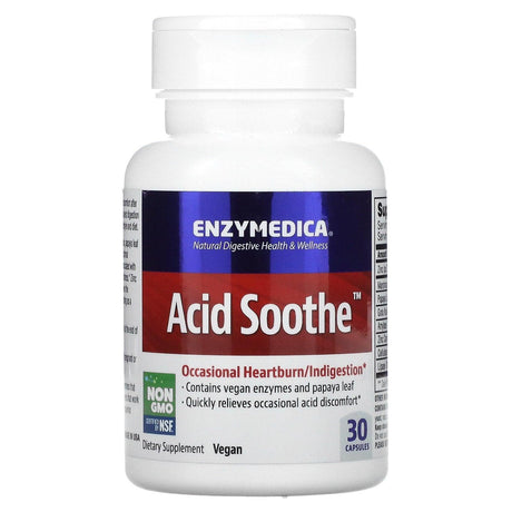 Enzymedica, Acid Soothe, 90 Capsules - Supply Center USA