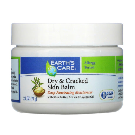 Earth's Care, Dry & Cracked Skin Balm, with Shea Butter, Arnica & Cajeput Oil, 2.5 oz (71 g) - Supply Center USA