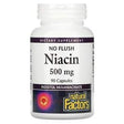 Natural Factors, No Flush Niacin, 500 mg, 90 Capsules - Supply Center USA