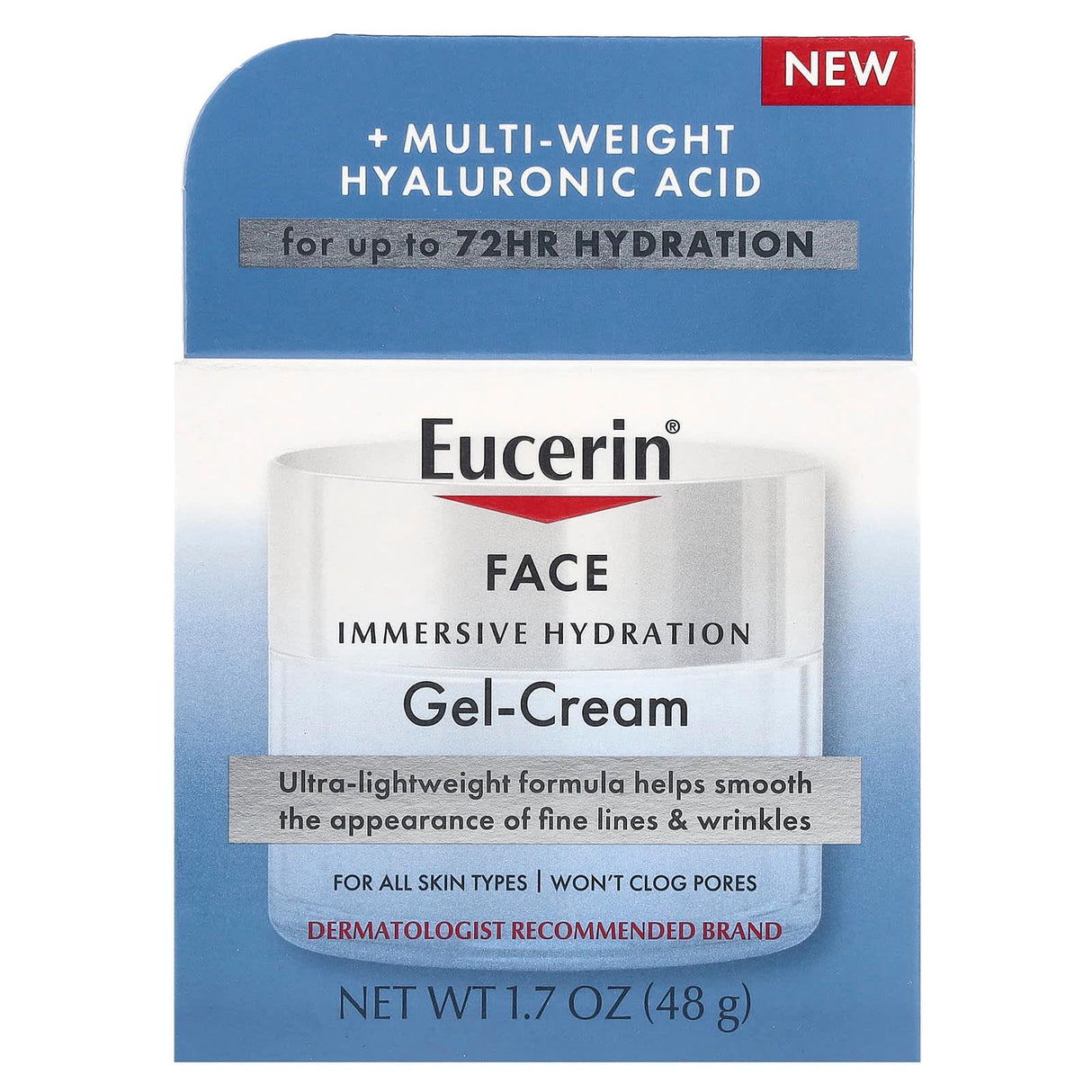 Eucerin, Face, Immersive Hydration Gel-Cream, 1.7 oz (48 g) - Supply Center USA