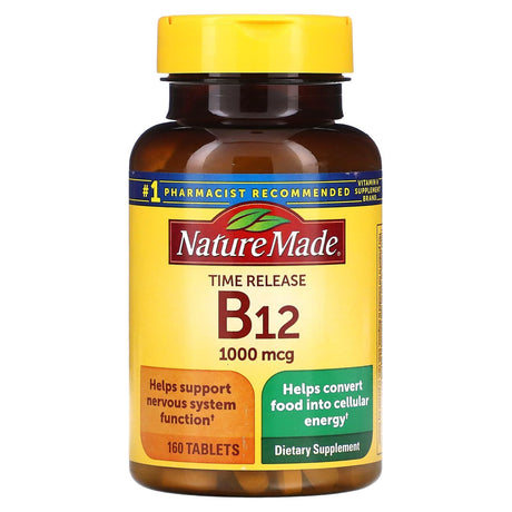 Nature Made, B12, Time Release, 1,000 mcg, 160 Tablets - Supply Center USA