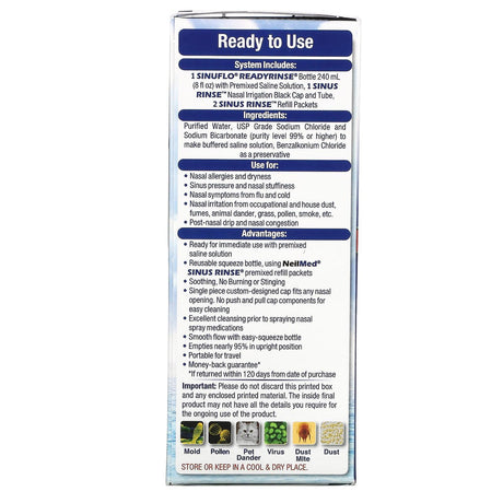 NeilMed, SinuFlo ReadyRinse, Premixed Nasal Wash, 2 Piece Kit - Supply Center USA