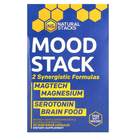 Natural Stacks, Mood Stack, 2 Bottles, 15 Vegetarian Capsules Each - Supply Center USA