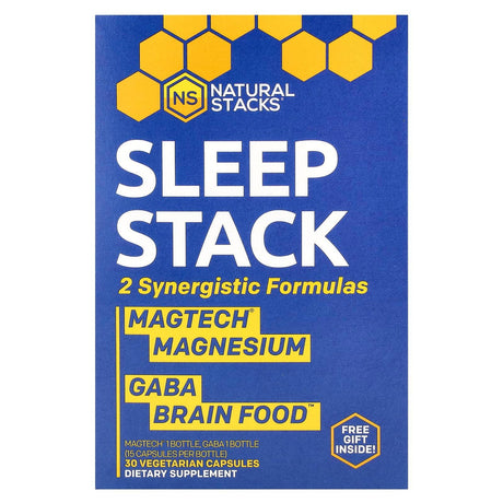 Natural Stacks, Sleep Stack, 2 Bottles, 15 Vegetarian Capsules Each - Supply Center USA