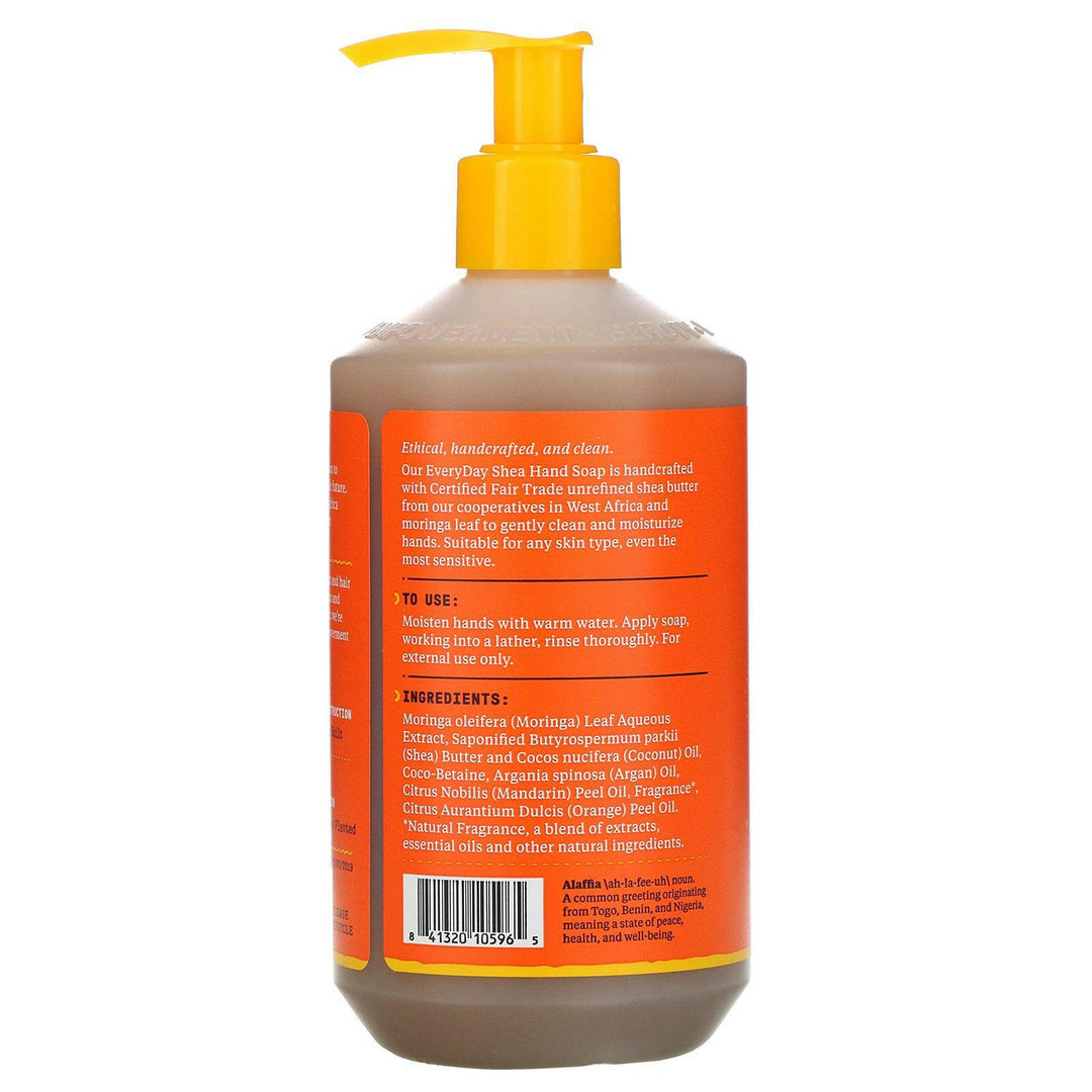 Alaffia, Everyday Shea, Hand Soap, Mandarin Mango, 12 fl oz (354 ml) - HealthCentralUSA