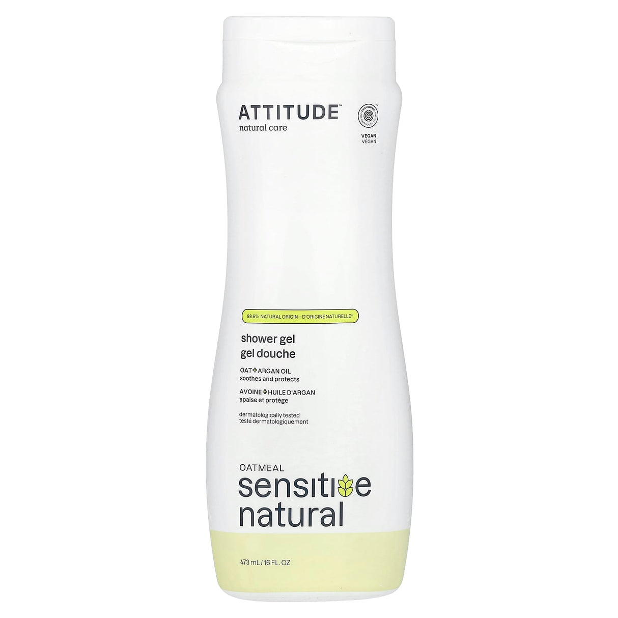 ATTITUDE, Natural Shower Gel, Moisturize & Revitalize, Argan Oil, 16 fl oz (473 ml)