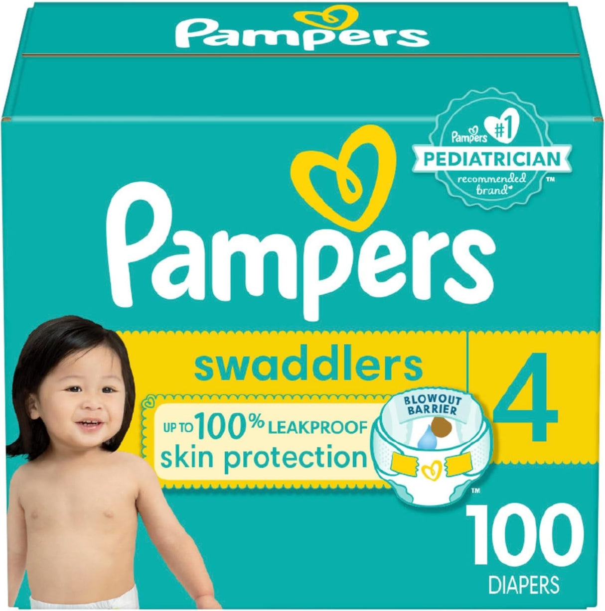 Pampers Swaddlers Diapers - Size 5, One Month Supply (132 Count), Ultra Soft Disposable Baby Diapers
