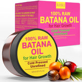 Batana Oil for Hair Growth | 100% Raw and Pure Hair Treatment | Cold Pressed & Chemical-Free for Curly Hair Growth for Men and Women | Tube Jar