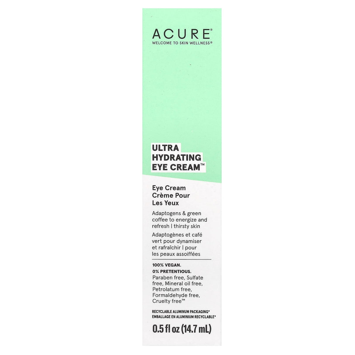 Acure, Ultra Hydrating Eye Cream, 0.5 fl oz (14.7 ml)