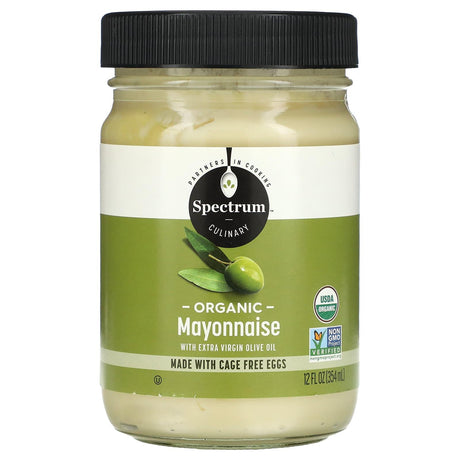 Spectrum Culinary, Organic Mayonnaise with Extra Virgin Olive Oil, 12 fl oz (354 ml) - Supply Center USA