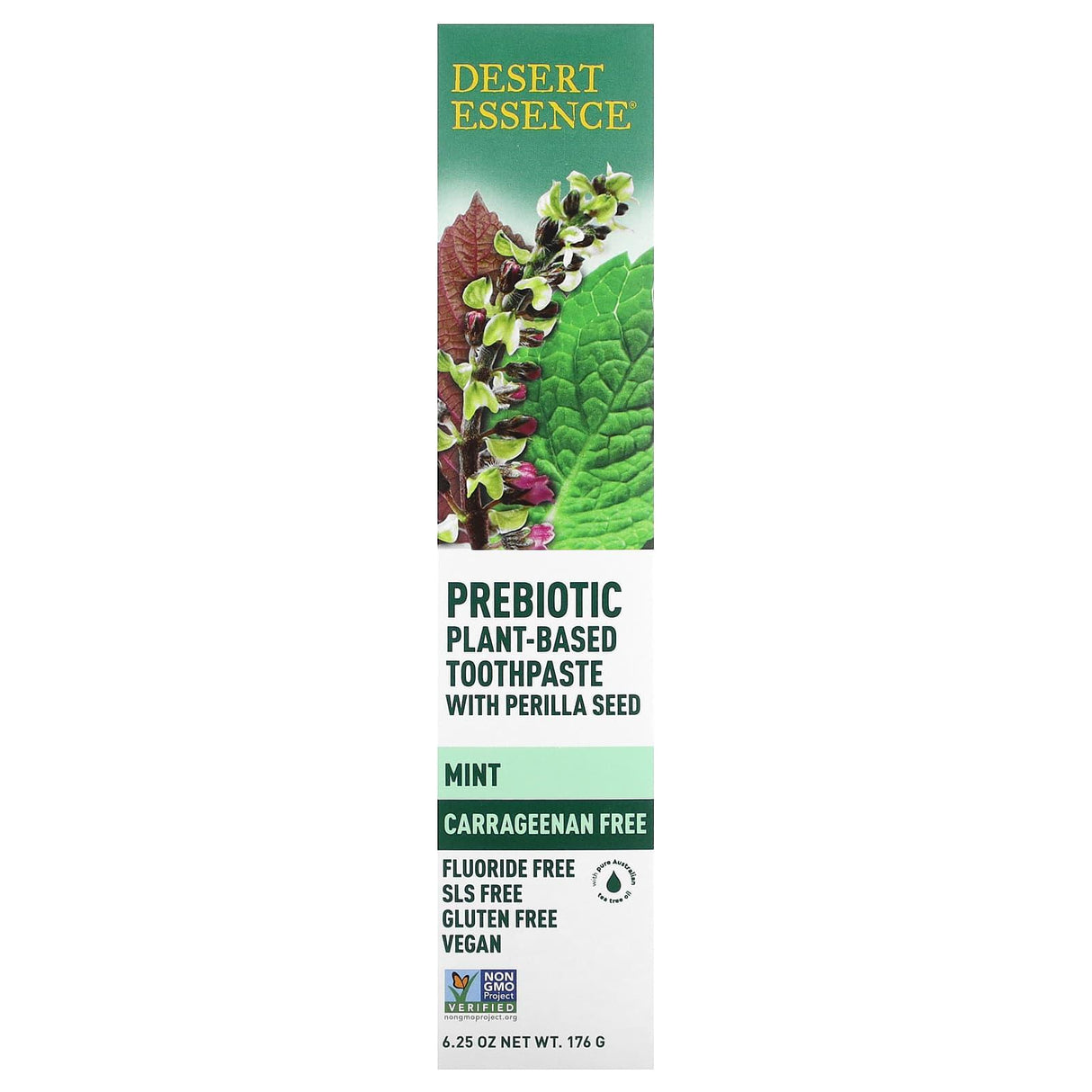 Desert Essence, Prebiotic, Plant-Based Toothpaste, Mint, 6.25 oz (176 g) - Supply Center USA