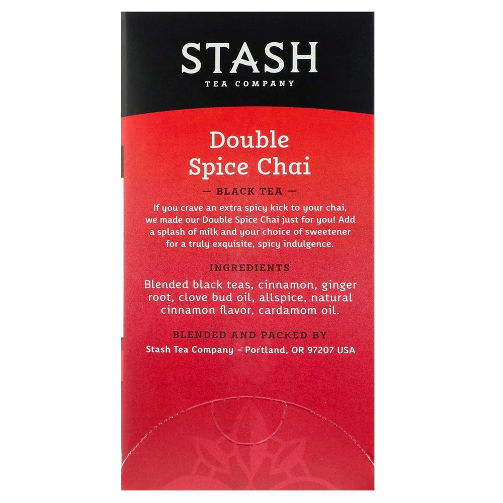 Stash Tea, Black Tea, Double Spice Chai, 18 Tea Bags, 1.1 oz (33 g) - HealthCentralUSA