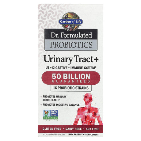 Garden of Life, Dr. Formulated Probiotics, Urinary Tract+, 50 Billion, 60 Vegetarian Capsules - Supply Center USA