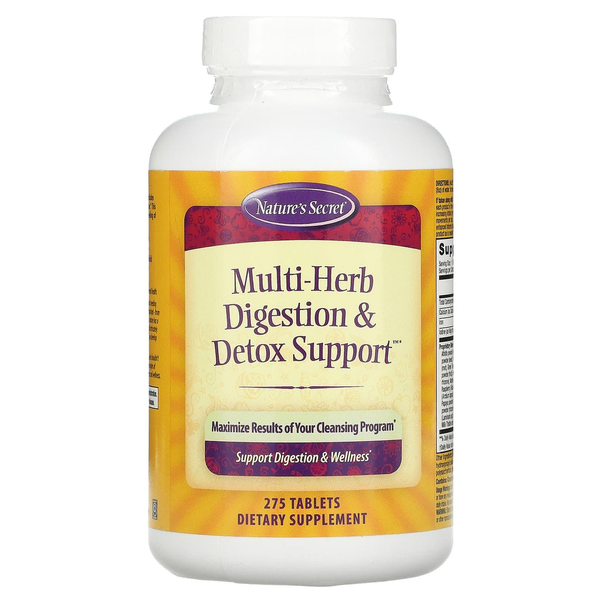 Nature's Secret, Multi-Herb Digestion & Detox Support, 275 Tablets - Supply Center USA