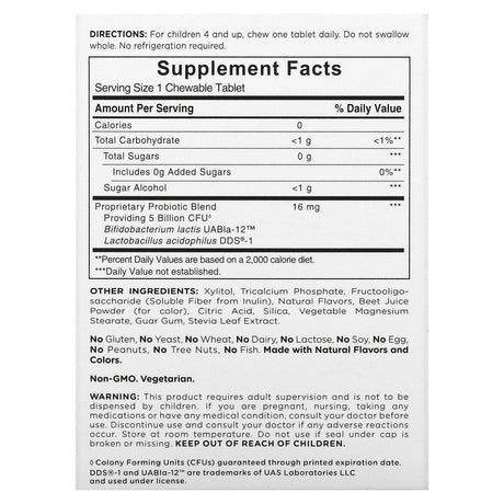 American Health, Probiotic Kid Chewables, Natural Strawberry Vanilla, 5 Billion Live Cultures, 30 Chewable Tablets - Supply Center USA