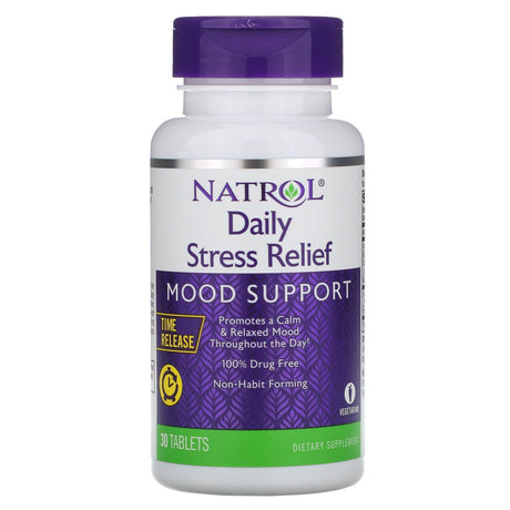 Natrol, Daily Stress Relief, Time Release, 30 Tablets - Supply Center USA