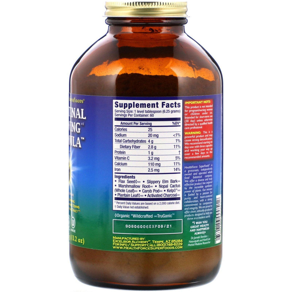 HealthForce Superfoods, Intestinal Drawing Formula, Powder, 13.2 oz (375 g) - Supply Center USA