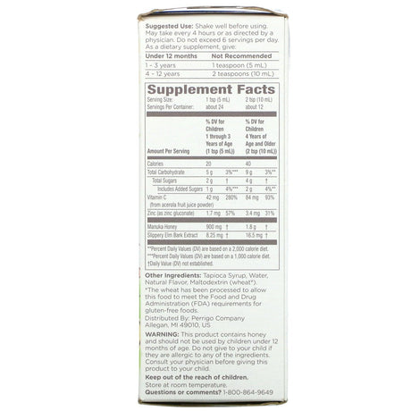 Burt's Bees, Kids, Cough Syrup & Immune Support, Daytime, 1+ Years, Natural Grape, 4 fl oz (118 ml) - Supply Center USA