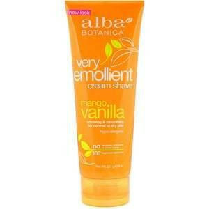 Alba Botanica, Very Emollient Cream Shave, Mango Vanilla, 8 oz (227 g) - HealthCentralUSA