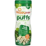 Happy Family Organics, Superfood Puffs, Organic Grain Snack, Kale & Spinach, 2.1 oz (60 g) - Supply Center USA