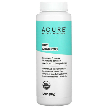 ACURE, Dry Shampoo, All Hair Types, Rosemary & Peppermint, 1.7 oz (58 g) - Supply Center USA