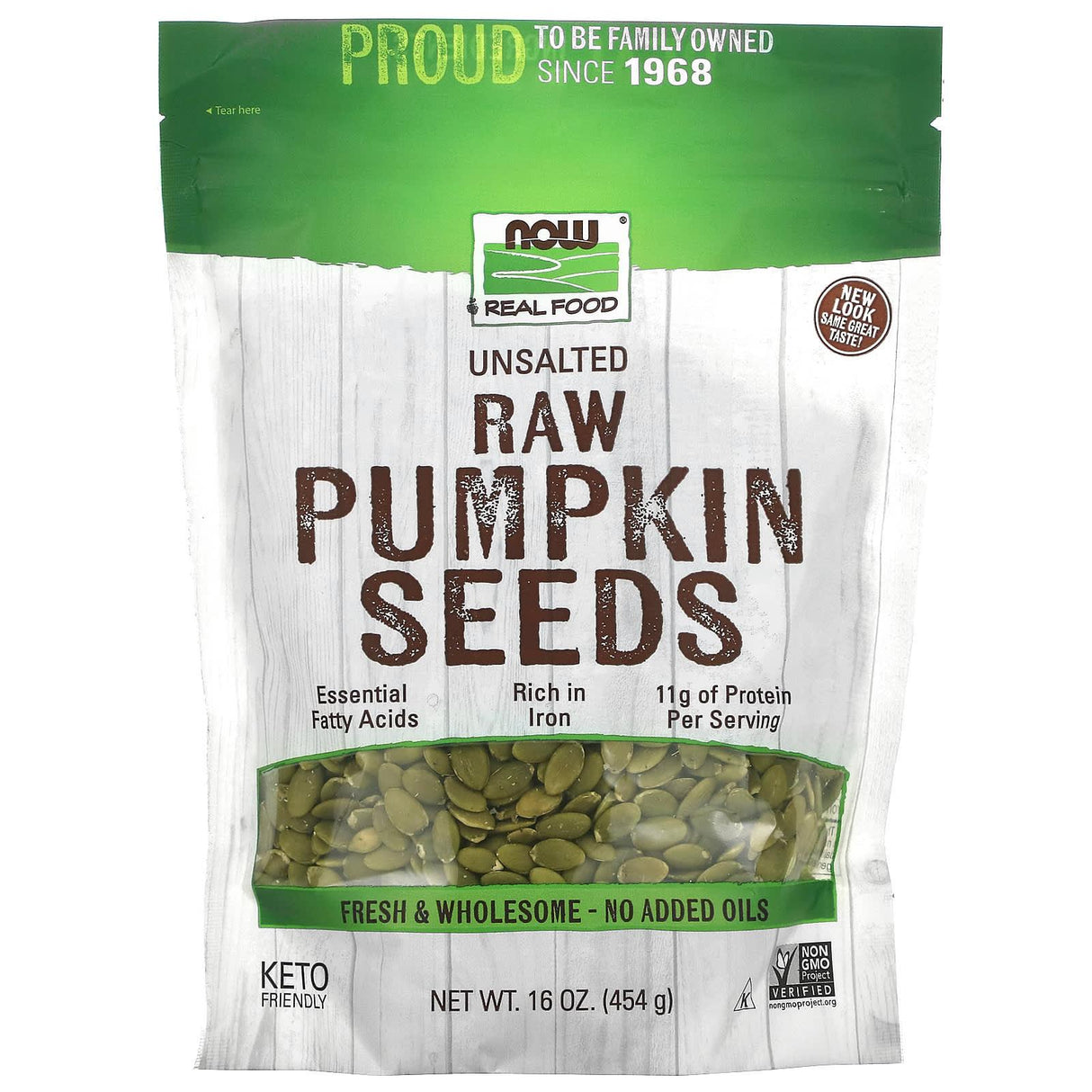 NOW Foods, Organic, Raw Pumpkin Seeds, Unsalted, 12 oz (340 g) - Supply Center USA