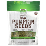 NOW Foods, Organic, Raw Pumpkin Seeds, Unsalted, 12 oz (340 g) - Supply Center USA