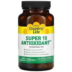 Country Life, Super 10 Antioxidant, 120 Tablets - Supply Center USA