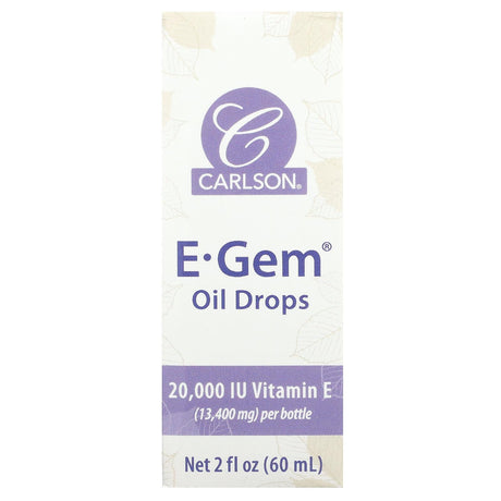 Carlson, E-Gem Oil Drops, 1/2 fl oz (15 ml) - Supply Center USA