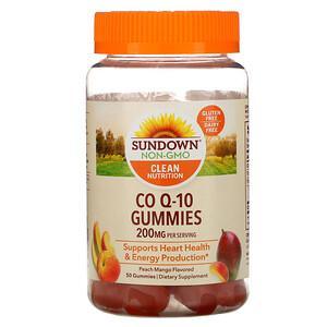 Sundown Naturals, Co Q-10 Gummies, Peach Mango Flavored, 100 mg, 50 Gummies - HealthCentralUSA