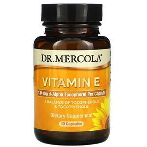 Dr. Mercola, Vitamin E, 30 Capsules - Supply Center USA