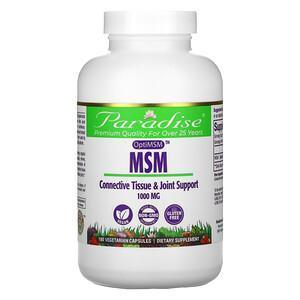 Paradise Herbs, MSM, 1,000 mg, 180 Vegetarian Capsules - Supply Center USA